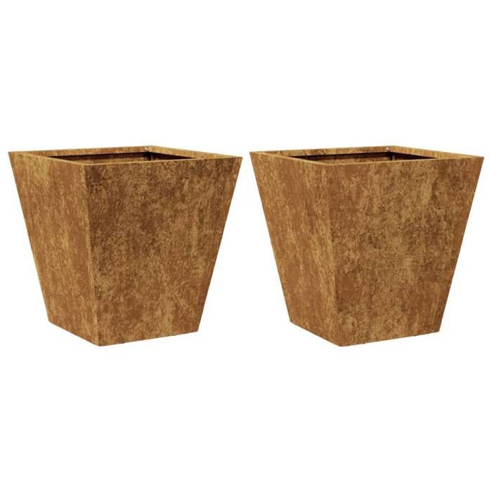 VidaXL Planters 2 Pcs 30x30x30 Cm Corten Steel, Outdoor Planter, Flower Box, Garden Box, Planter of 851051
