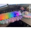 17 in Cloud Keyboard Wrist Rest, 3Pcs Mouse Pad Wrist Support Set with Ergonomic Memory Foam, Coaster Anti-Slip Base, Palm for Home Office Laptop