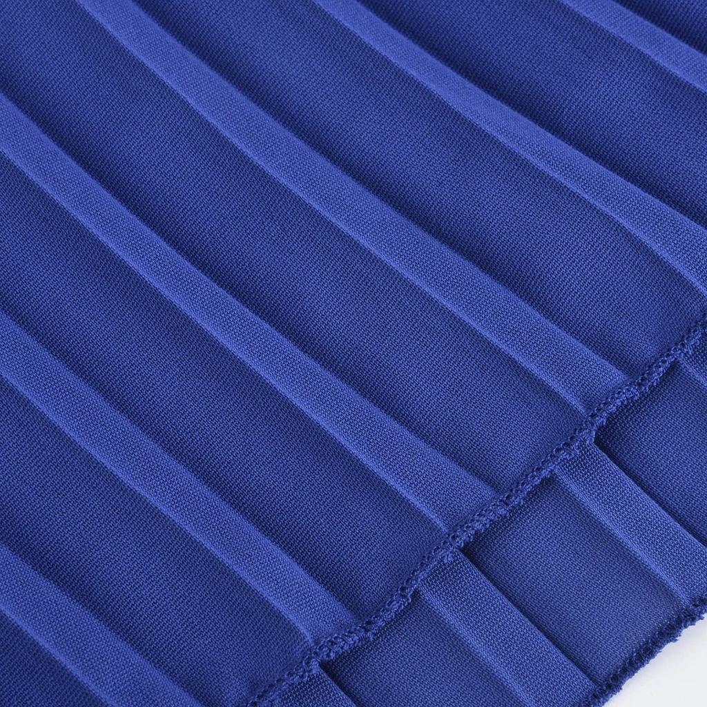 Womens Summer Neck Ties Pleated Cocktail Party Color Beach Dress