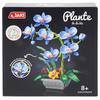 Blue Orchid Flower in a Pot Construction Blocks to be Stacked 581 pcs.
