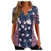 Women's Shirt Blouse Button Vintage Gradient Print Short Sleeve Casual Basic Top Pullover