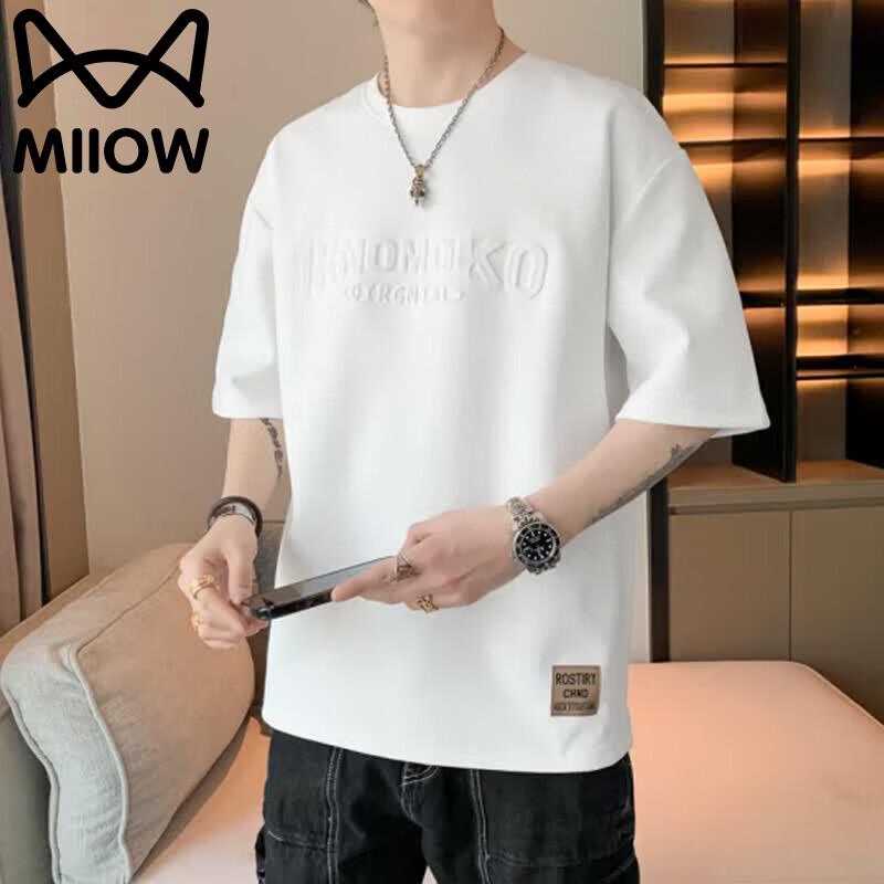 MiiOW Men s Summer Loose Fit Short Sleeve T-Shirt L