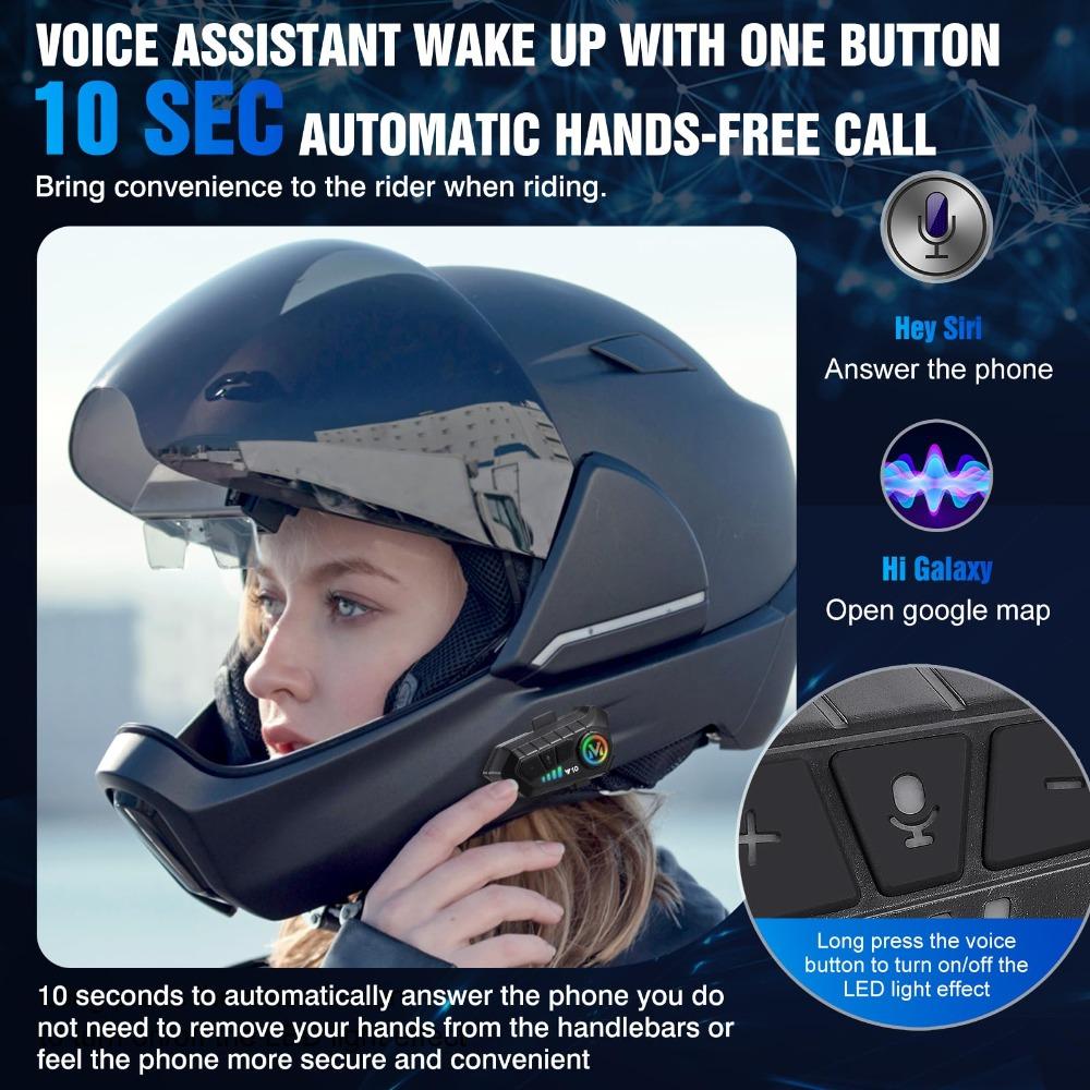 2 Rider Talk Intercom Headset Waterproof Interphone Motorcycle Helmet Headset  Outdoor Riding