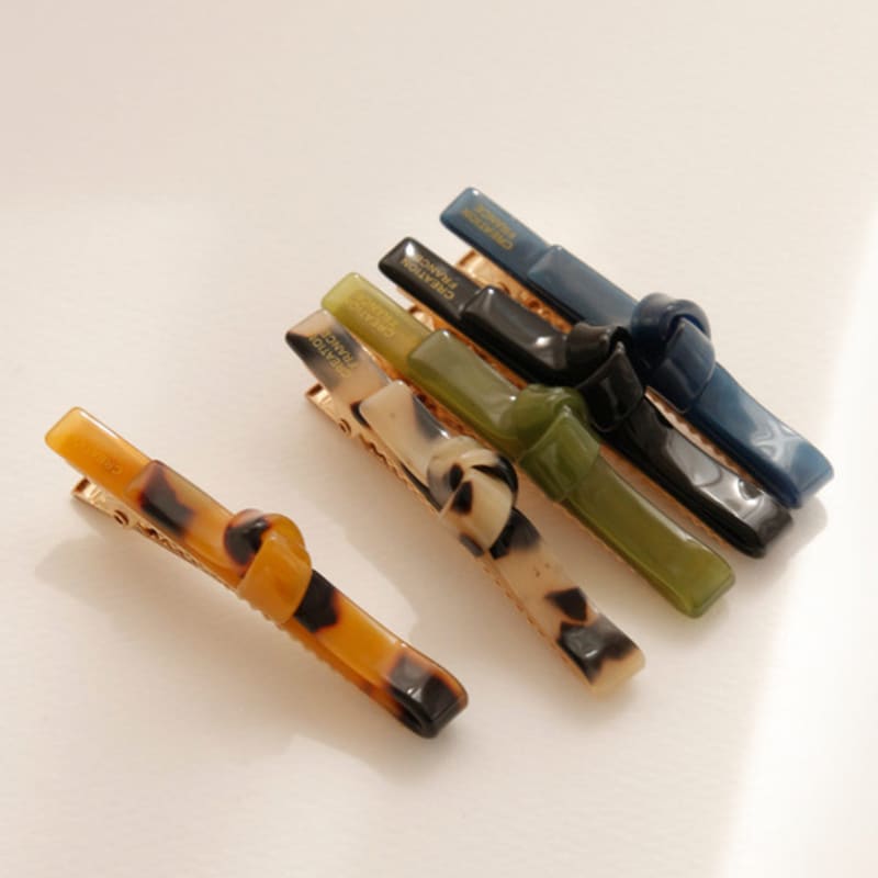 J.Lauren French Cellulose Ribbon Hair Claw Clip H01078