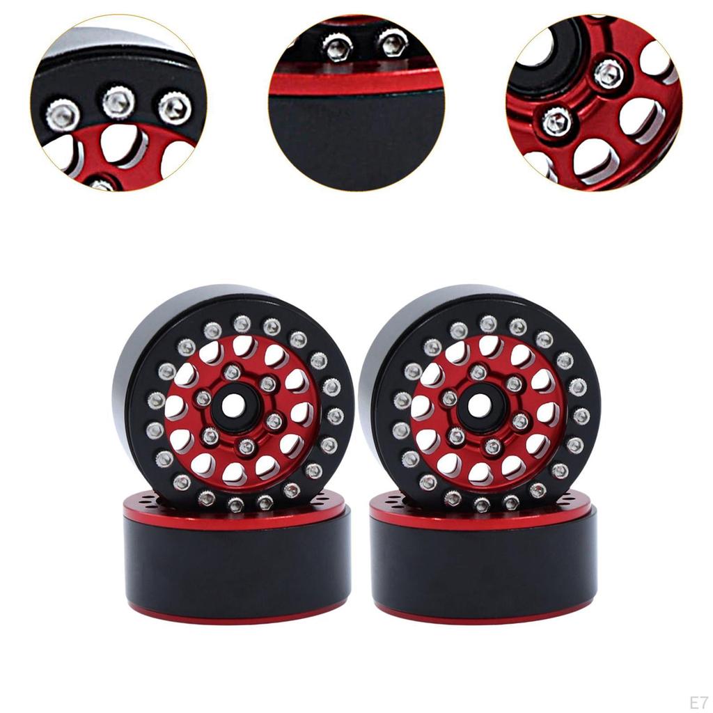 Alloy Wheel Rims Kit for SCX24 Remote Control Cars