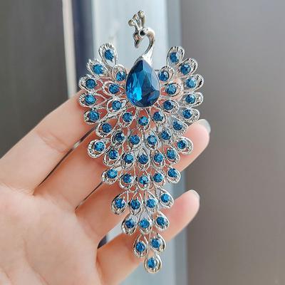 Beliebte Anti-Licht Pfau Corsage Pin Mit Strass Kleidung Zubehör Phoenix Retro Brosche