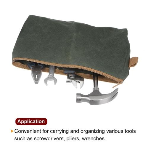 uxcell Tool Pouch Bag, 31cm X 6cm X 17cm, Oxford Waterproof Zipper Tool Bag, Small Tool Bag, Storage Organizer, Socket Canvas Bag with Zipper for Tool