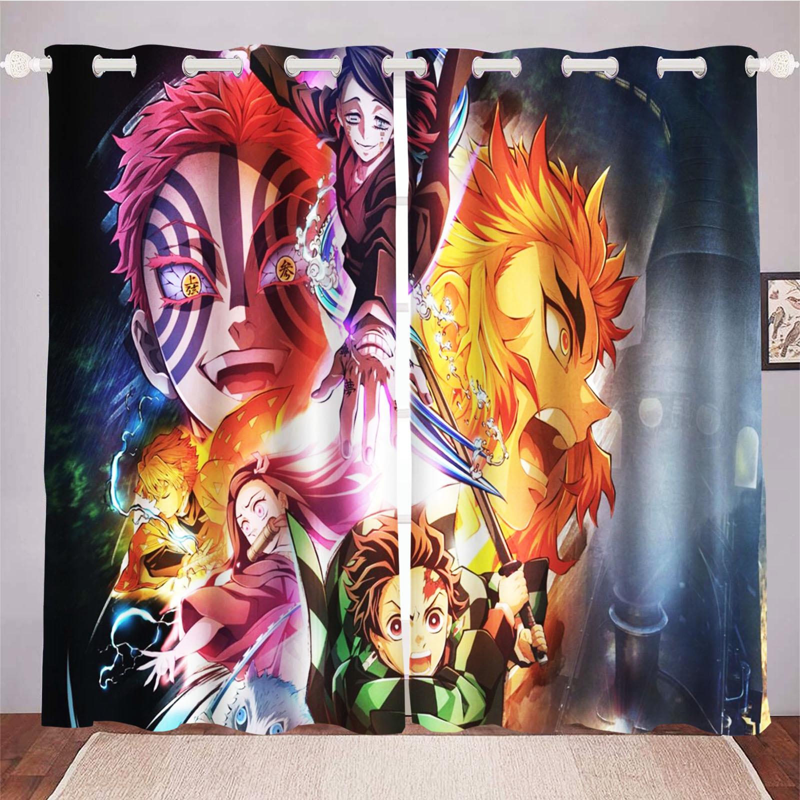 

Убийца демонов мультфильм аниме пылезащитные шторы для балкона для гостиной спальни затемняющие шторы полиэстер дом 100x140