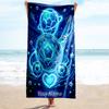 1PC Custom Name "Blue Soccer Dreams" Beach Towel Highly Absorbent And Sand-Resistant Towel for Swimming, Pool, Yoga, And Travel Lightweight