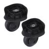 1 Pair Luggage Swivel Casters Plastic Mute Suitcase Swivel Wheel Repalcement Black A65