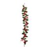 3.2FT Red Berry Christmas Garland with Green Leaves Artificial Christmas Garland Fireplace Table Centerpiece Holiday Decor