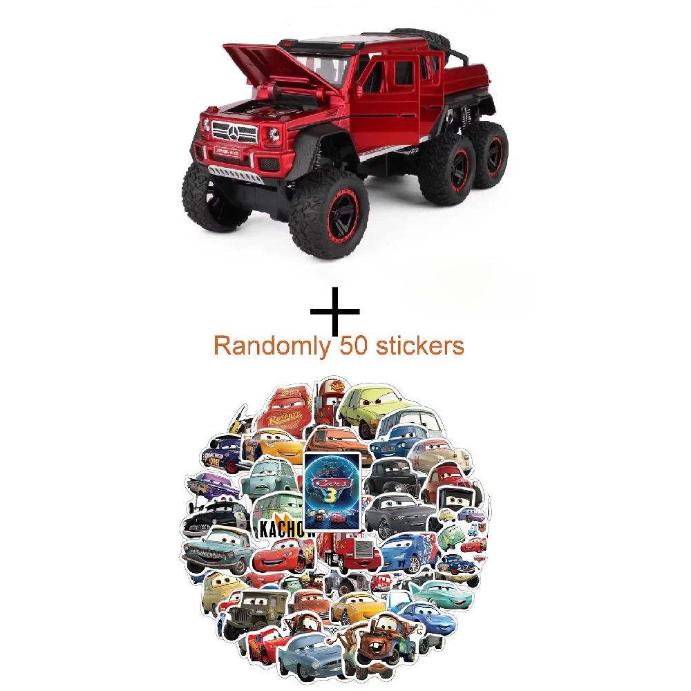 1:22 G63 6x6 Car Model Toy Alloy Diecast Sound Light Pull Back Models Shock Absorption Off-road Vehicles Models Christmas Gifts