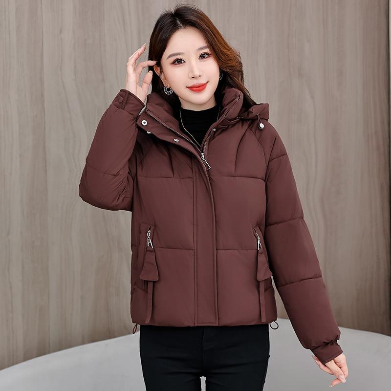 cotton-padded clothes thickened fashion short cotton-padded clothes winter foreign style new small removable hat warm cotton-padded jacket