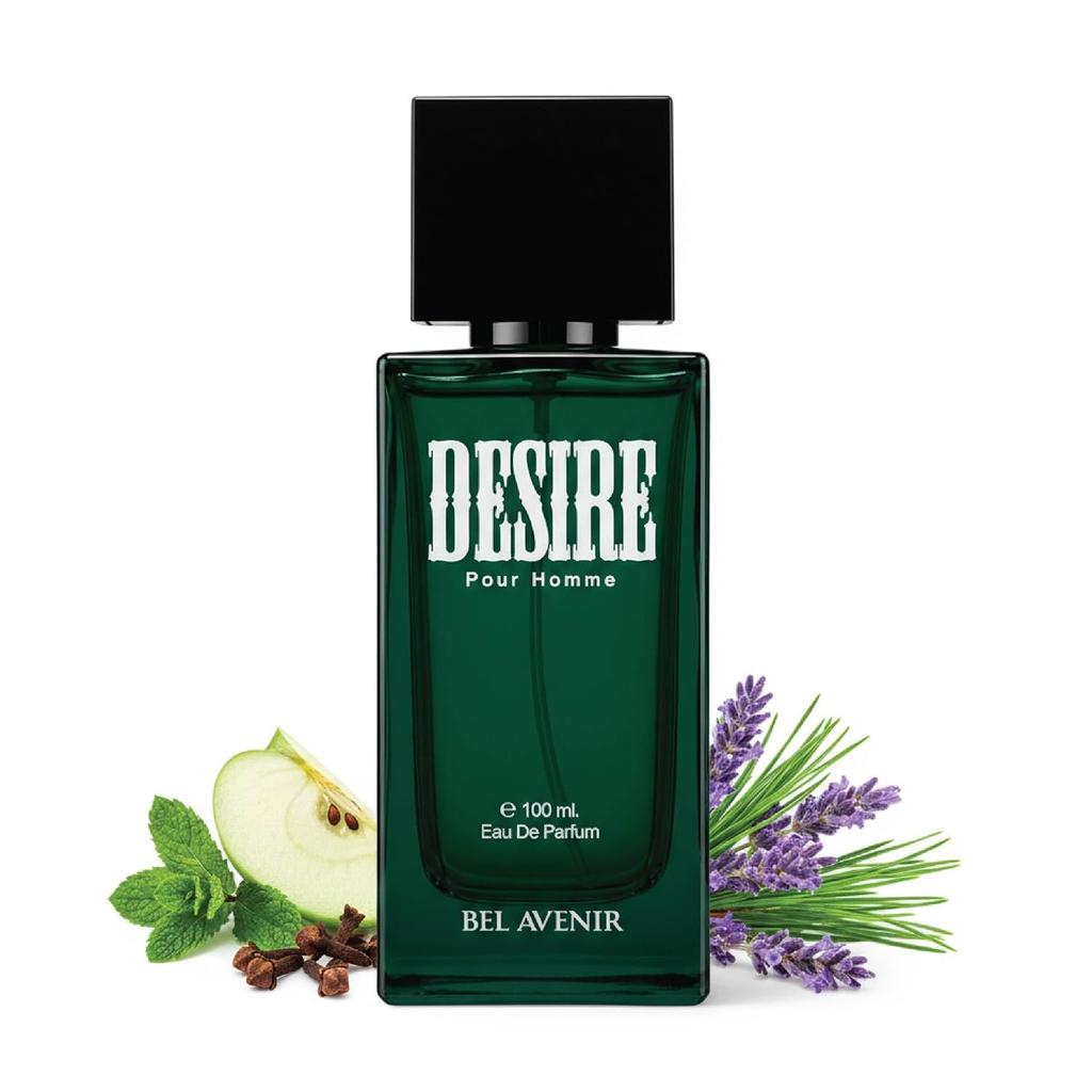 Bel Avenir Desire Long Lasting Perfume for Man | Everyday and Evening Fragrance | Gift for Husband, Boyfriend | Fresh & Aromatic Notes | Eau De Parfum