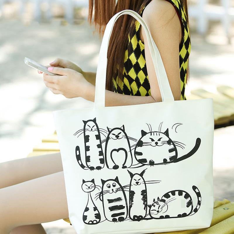 Lovers Shoulder Cat Bag Women Handbags Large Capacity For Shopping Travel Or Gym