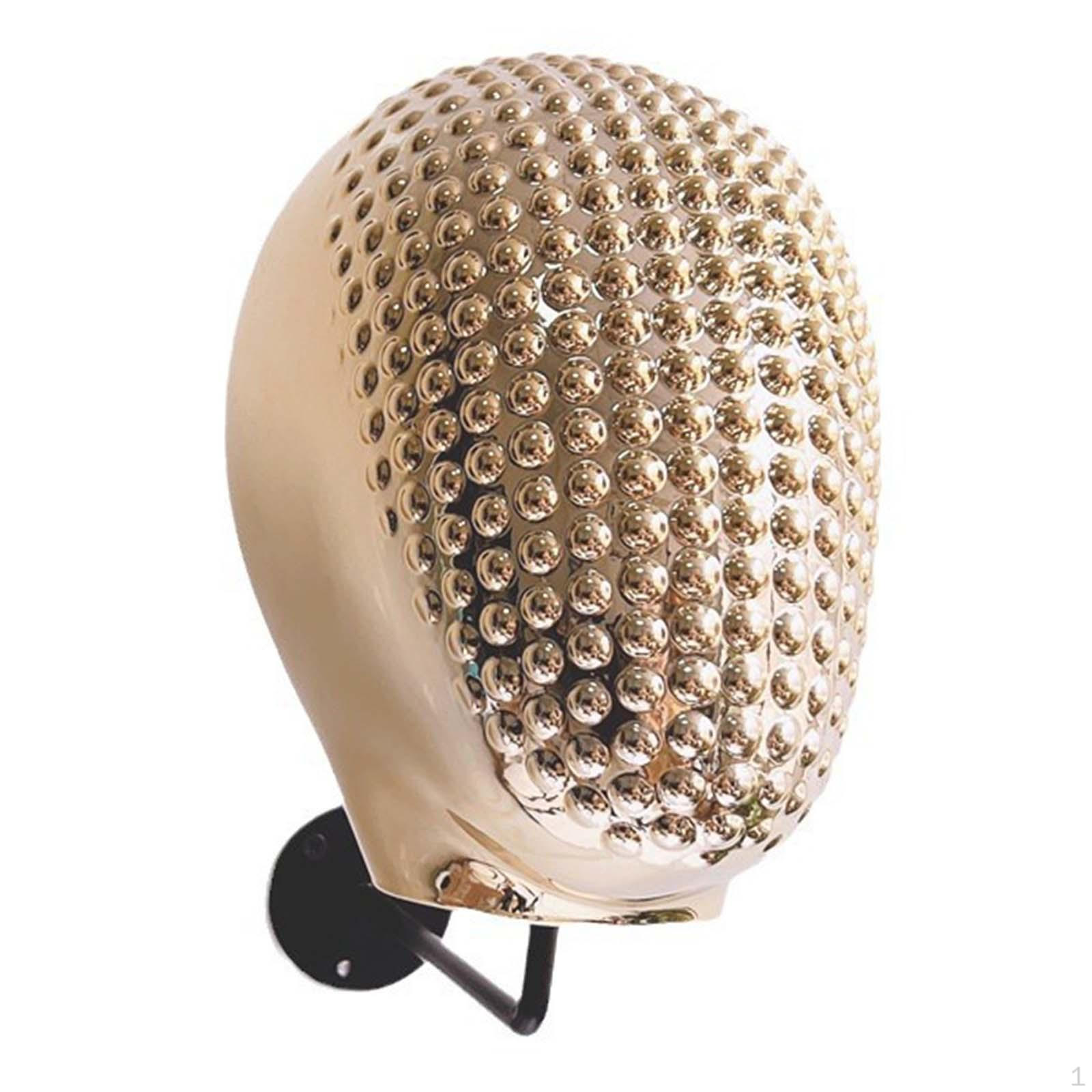 

Манекен голова модель настенная многоцелевая шляпа дисплей стенд для шляп путешествия золотистый