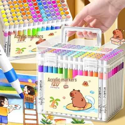 Acrylic Markers & Washable Crayons for Kids - Elementary & Kindergarten Art Supplies