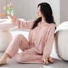 Pajamas With Chest Pads Women'S Pure Cotton Long-Sleeved Women'S Princess Style Loungewear Set
