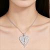 Elegant Angel Wing Heart Shaped Pendant Necklace for Women, Exquisite Versatile Fashion Jewelry Gift