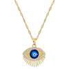 Eyelashes Eyes Light Luxury Banquet Wedding Necklace Female Versatile Collarbone Chain Titanium Steel Chain