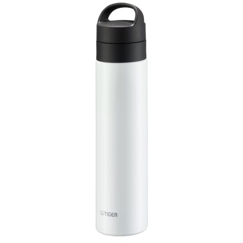 Tiger Thermos 600ml Vacuum Insulated Carbonated Water Bottle, Stainless Steel, Keeps Beer Hot or Cold, Portable, Compact, White, MKB-T601WJ
