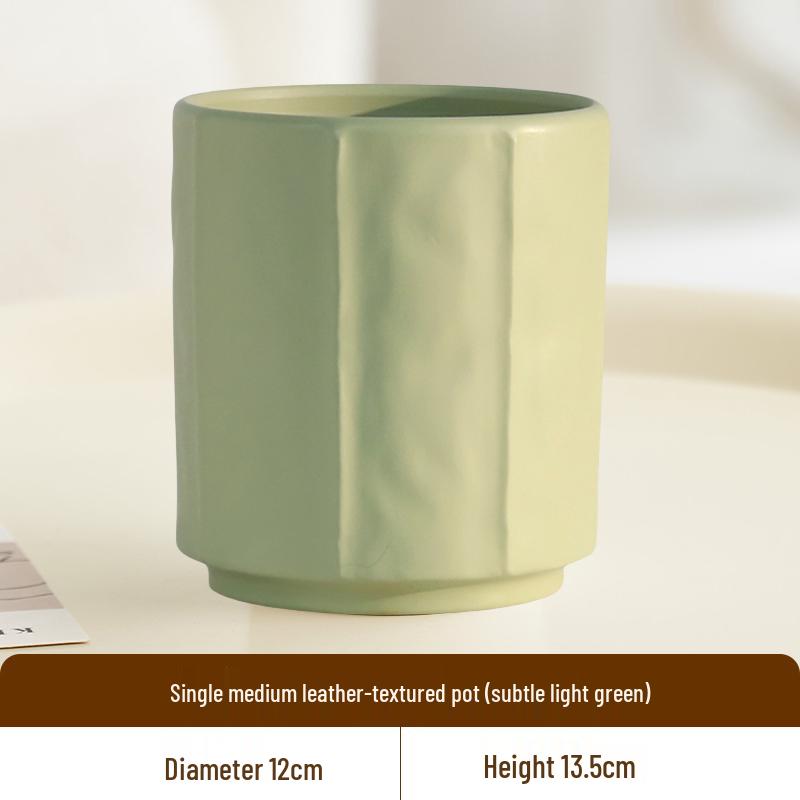 Nordic Style Cream Ceramic Succulent Pot for Phalaenopsis and Green Plants