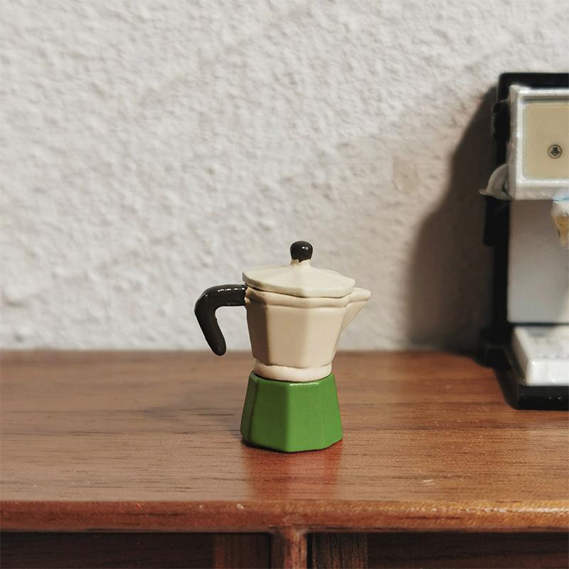 1/12 Dollhouse Simulation Coffee Machine Model Dollhouse Kitchen Decor Toys Dolls House Accessories Pretend Play Toy