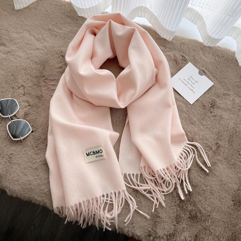 2024 Soft Imitation Cashmere Scarf: Women's Autumn-Winter Korean Style Warm Neck Warmer - Couple's Cold Protection Long Shawl.