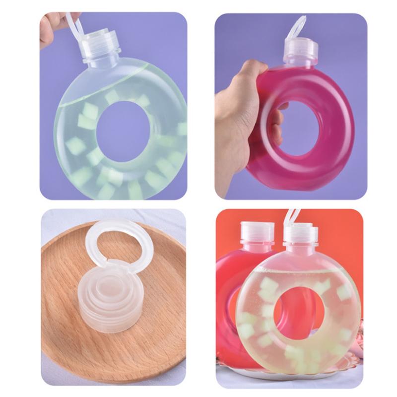 500 ml Summer Cartoon Donut Sippy Kettle Láhev na vodu Venkovní sportovní tělocvična