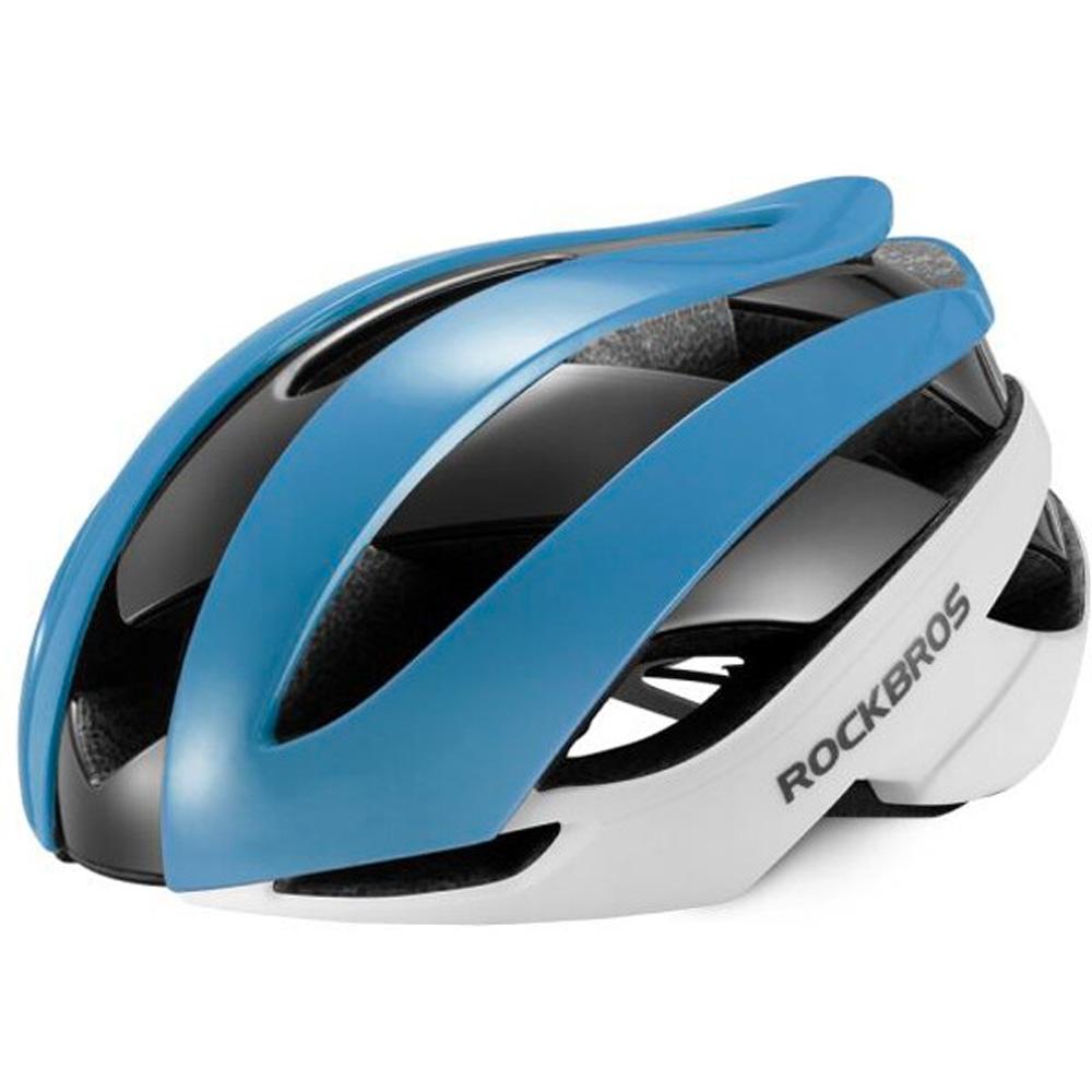 Universal Bicycle Helmet, Adjustable, Size M, Blue and White