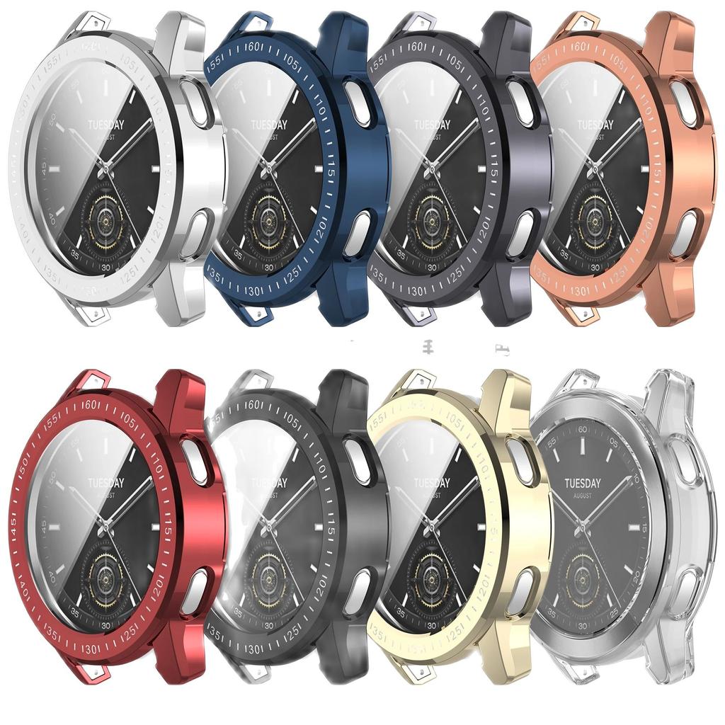 Full Protective Case Cover Shell For Xiaomi Watch S3 SmartWatch Replacement Accessories Frame Cases 360 TPU Screen Protective