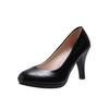 Professional shoes, small leather shoes, black single shoes, ladyshoes, pointed head, shallow mouth, high heel, large size.
