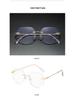 Chic Square Frameless Anti-Blue Light Glasses for Women - Metal Retro Eyewear