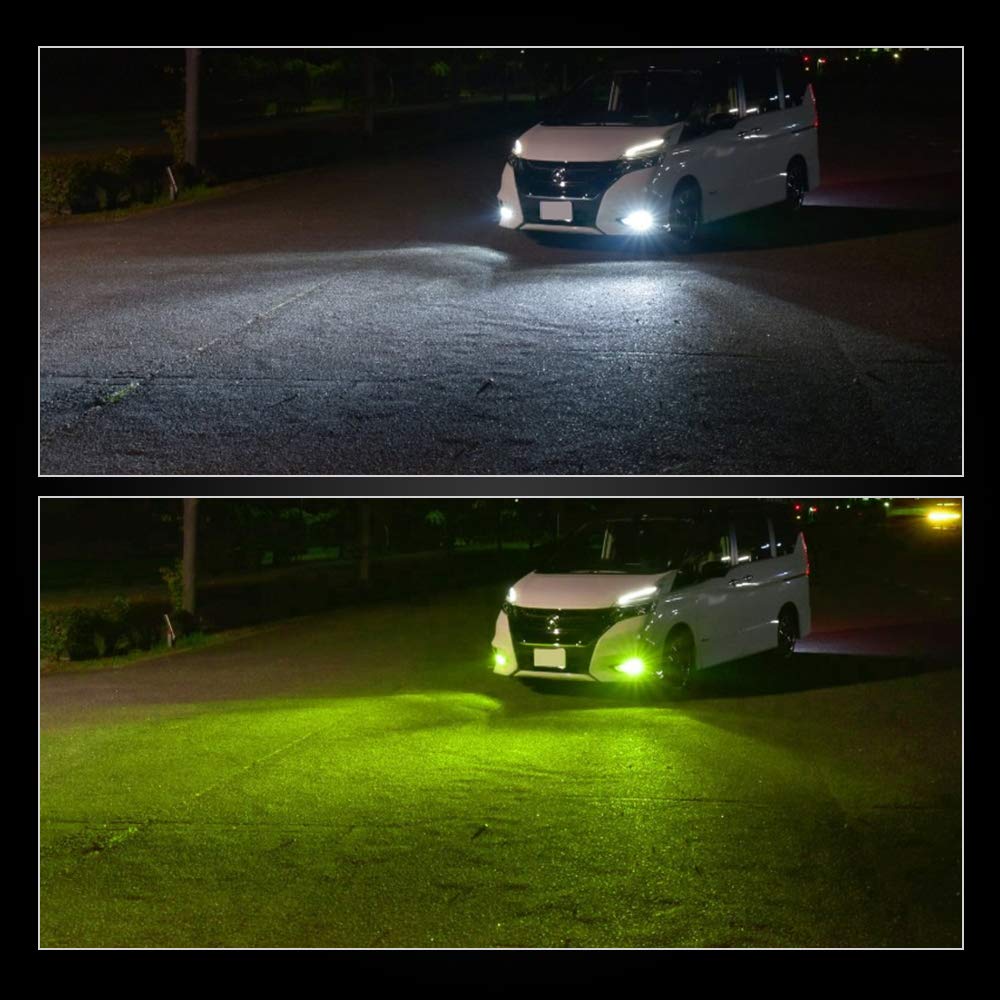 Catland LED Fog Lamp, H8, H11, H16, 2 Color Switching, White, Lemon Yellow, LED