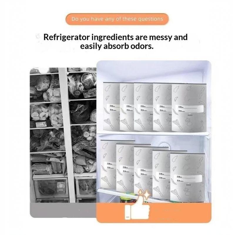 50Pcs Reusable Aluminum Foil Food Storage Bags Leakproof Seal Writable Label Perfect For Freezing Meat Fridge Organization