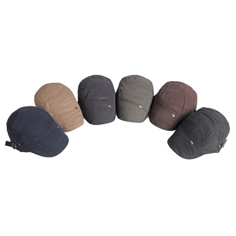 Men's Beret Spring Summer Cotton Cap Vintage Forward Cap Female British Gatsby Painter Hat Driver Ivy Hat