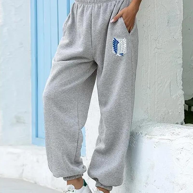 

Women Sweatpants Cotton Pants High Waist Casual Drawstring Trousers Womens Sports Fitness Solid Jogging Pants XS білий