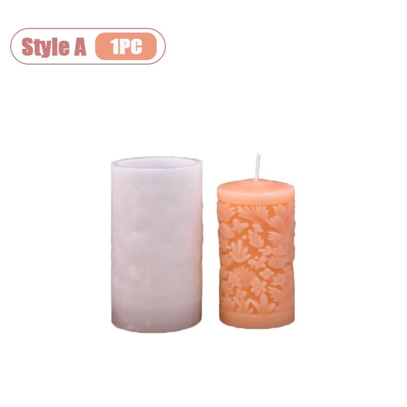 1-4PCS DIY Candle Making Kit Christmas Cylinder Silicone Mold for Handmade Scented Candles Holiday Gift Idea Home Craft Supplie