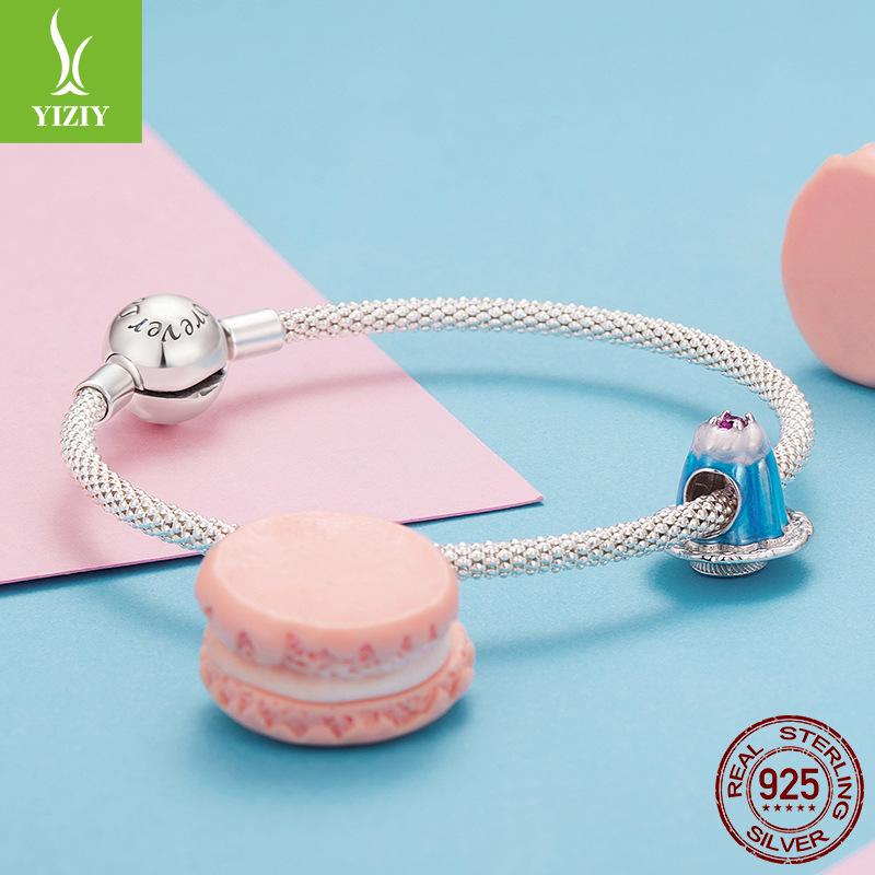 S925 Sterling Silver Oil Drop Pudding Bracelet Beaded Accessories Sweet Dream Dessert Diy Beads