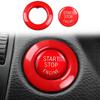 Red ABS Engine Start Stop Button Cover Outer Ring Frame for BMW 1 3 5 Series X1 X3 X5 M5 Models Years 2004 To 2015 Direct Fit