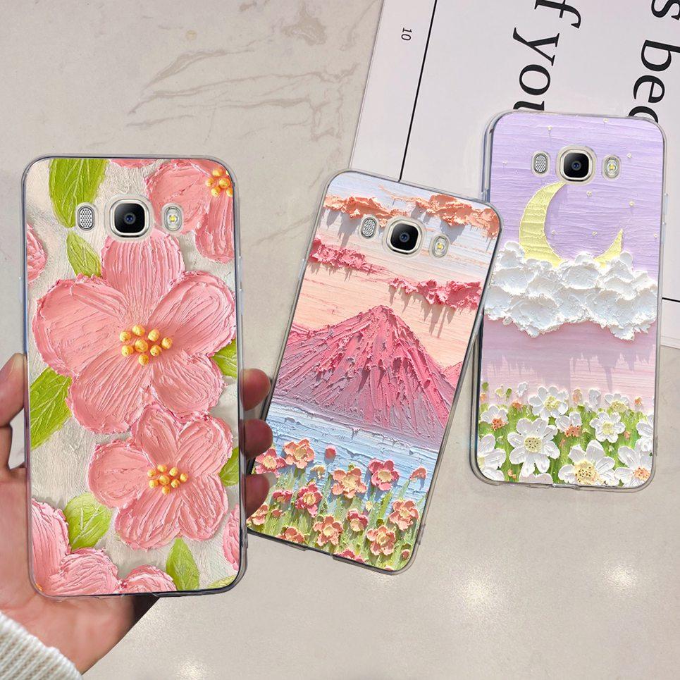For Funda Samsung Galaxy J5 2016 Phone Case Cute Cat Dinosaur Soft Silicone Cases For Samsung J5 2016 J510 Back Cover Bumper