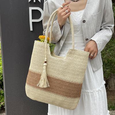 New Shoulder Bag, Seaside Vacation Bag, Casual Large-capacity Commuter, Portable Bucket Bag.