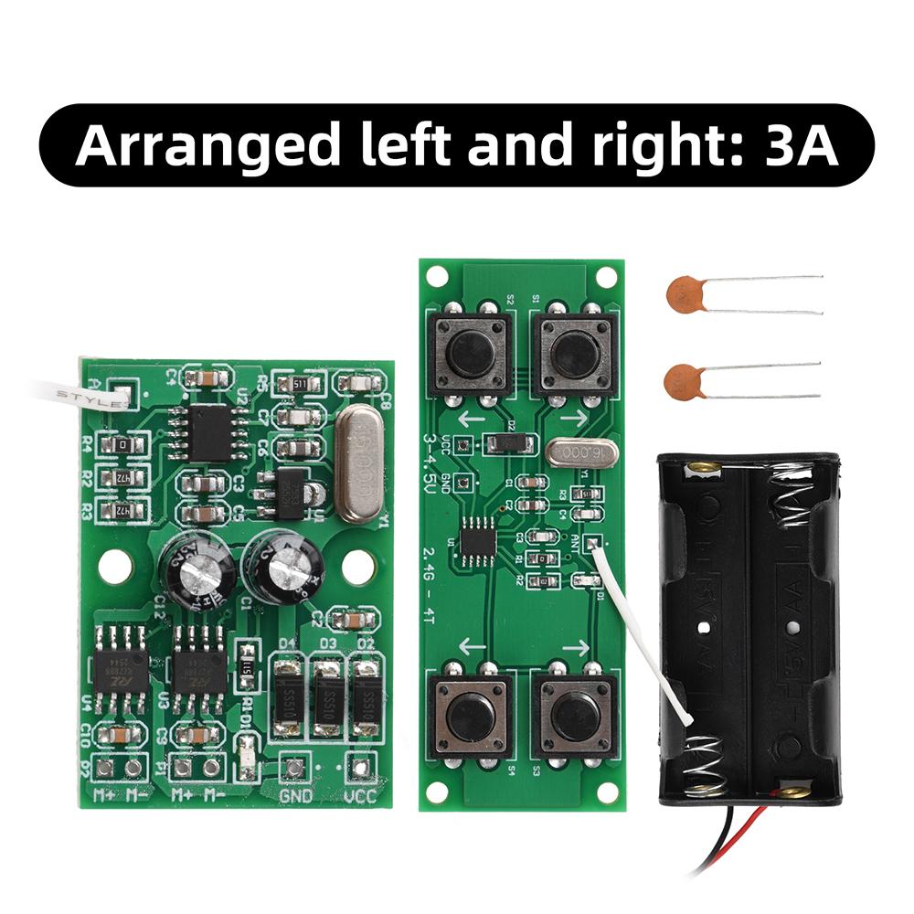 4 Channel 2.4G Wireless Remote Control Receiver Board Kit 10A/20A/3A RC Car Boat Tank DIY 3V-12V Anti-interference Auto Pairing
