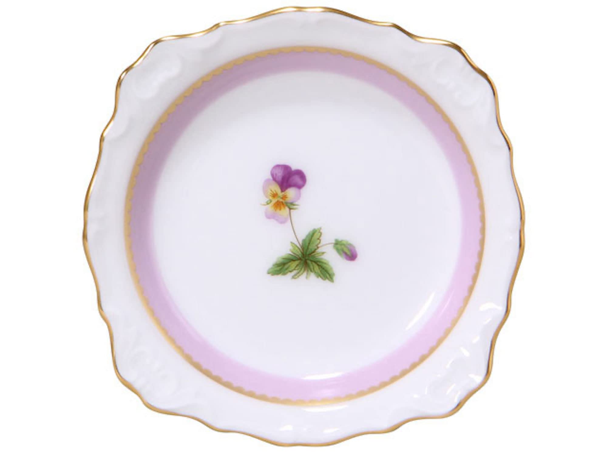 

Okura Pottery Technique Series Pansy 10cm Relief Small Plate, Diameter 10.5cm, Made in Japan, 119H/3911