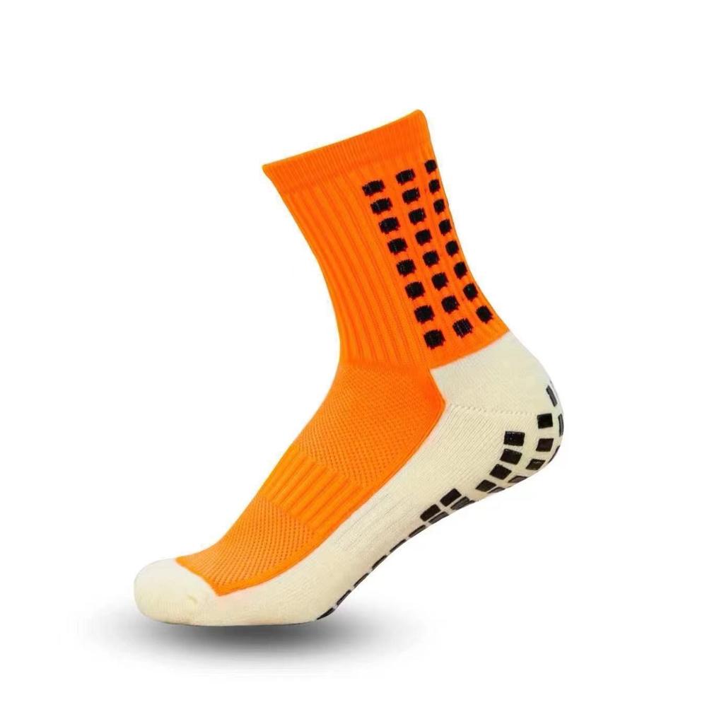 Anti-Slip & Anti-Friction Mid-Calf Sports Socks for Men & Women - Polyester Cotton Breathable Football Socks
