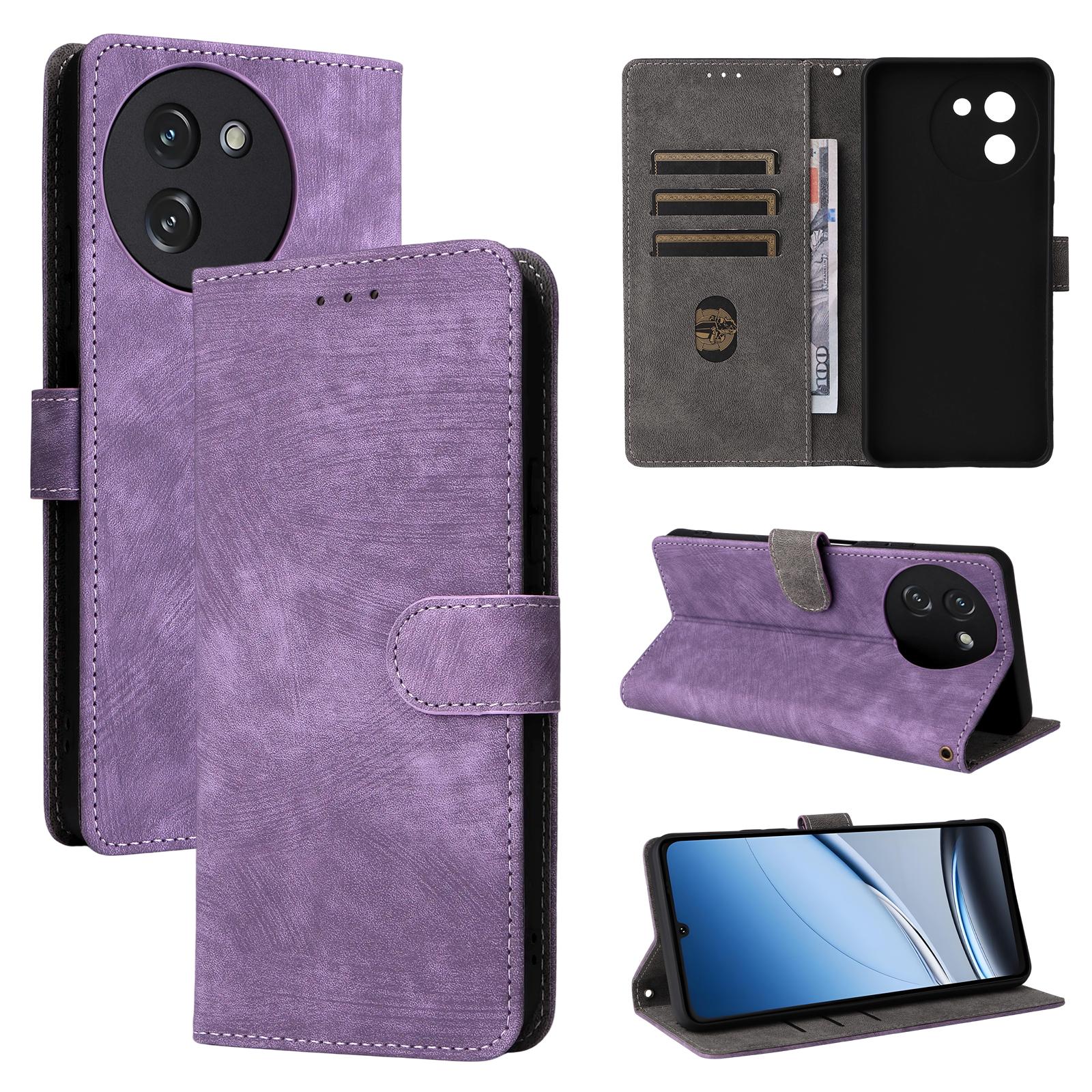 

Чохол-книжка для Doogee Note 59/Note 59 Pro з PU шкіри, захист всього корпусу з [блокуванням RFID], протиударний, міцний, ретро чохол для телефону Doogee Note59/Note 59 Pro фіолетовий