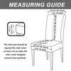 4/6PCS Jacquard Dining Chair Covers Spandex Dust Parsons Chair Covers Machine Washable Furniture Protectors Home Décor