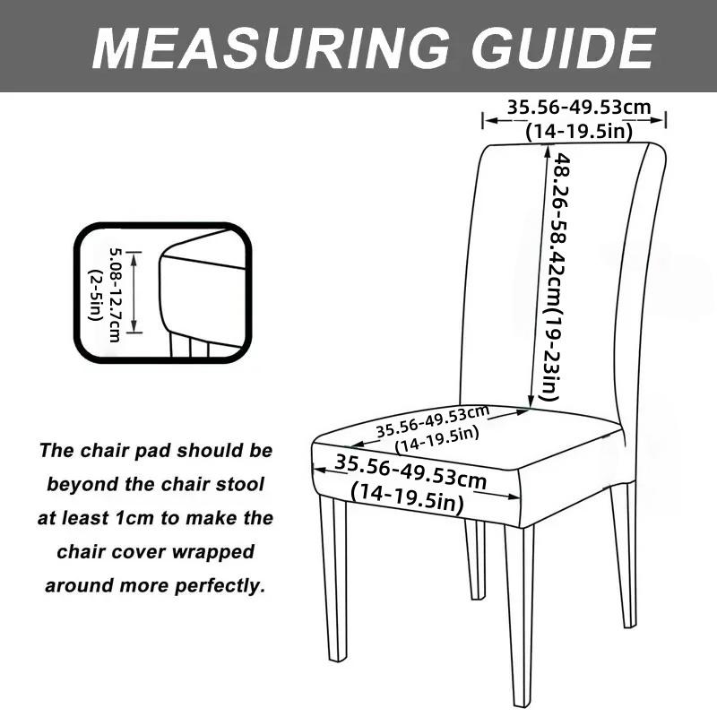 4/6PCS Jacquard Dining Chair Covers Spandex Dust Parsons Chair Covers Machine Washable Furniture Protectors Home Décor