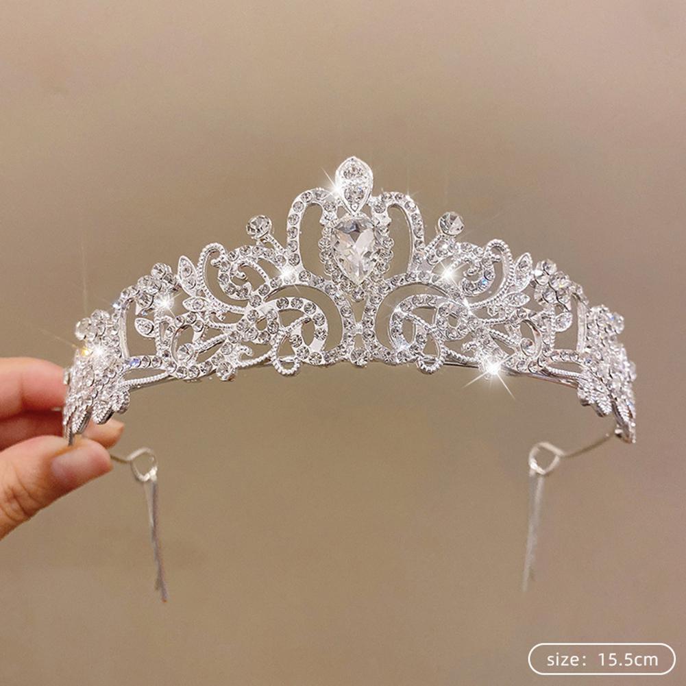Moderna Para Tiara Adornada con Cristales Perfecta para Ocasiones Especiales