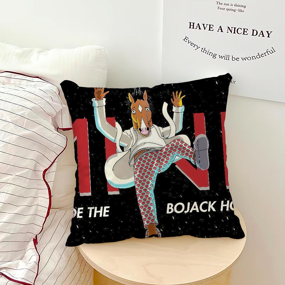 Cartoon B-BoJack B Cozy Soft Pillow Case for Sofa Living Room Home Office Decor Protective Covers